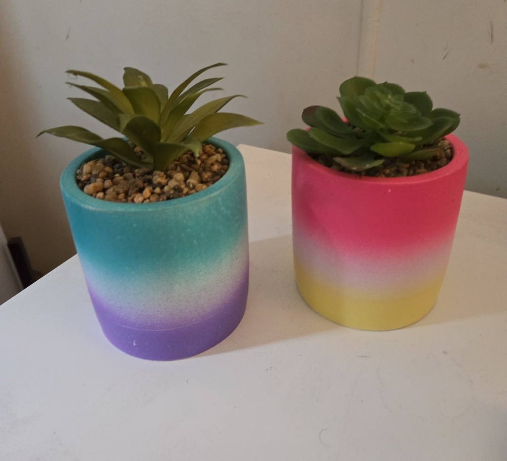 Gradient Planter Set -‎ Blue, Purple, Pink, Yellow